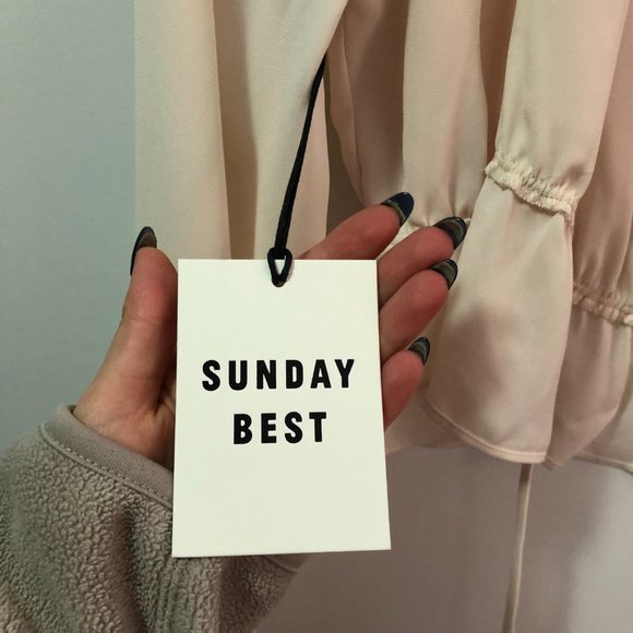 Sunday Best Giselle Tie-Front Cropped Blouse - Picture 2 of 4